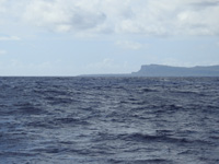 Saipan's northern coastline in the distance