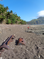 WWII relics on the beach